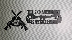 We Don’t Dial 911 AR-15 Metal Wall Art – Second Amendment Gun Rights Sign for Home or Garage