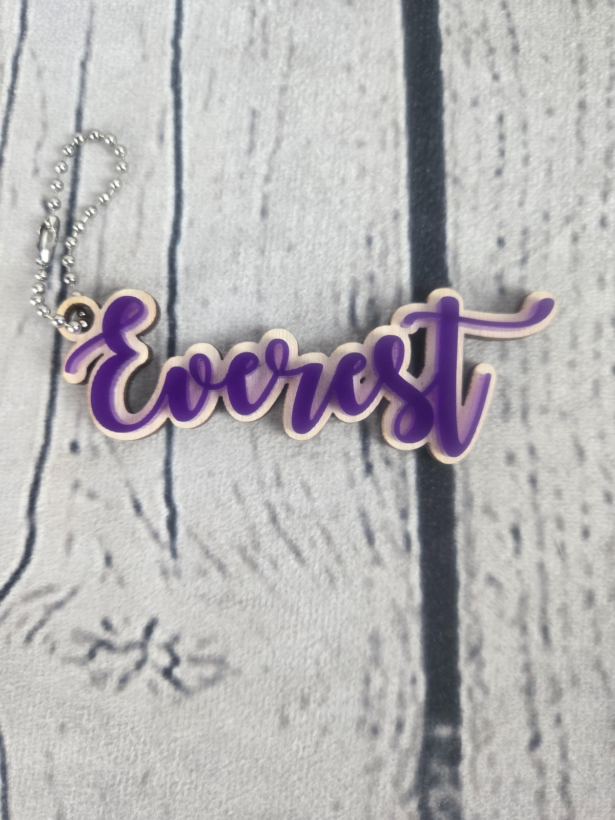 Personalized Bunny Rabbit Key Chain detail view by EverLee Creations