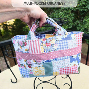 Bible Tote Bag, Bible Journaling Organizer, Multi-Pocket Church Bag, Scripture Study Bag
