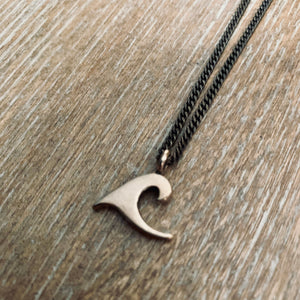 Ride the Peace Wave Necklace - Bronze Choker Charm by Forged By Fire — view 2 of 3