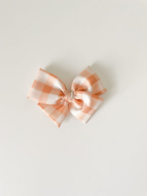 Peach Gingham Pinwheel by Boosh Baby image 1