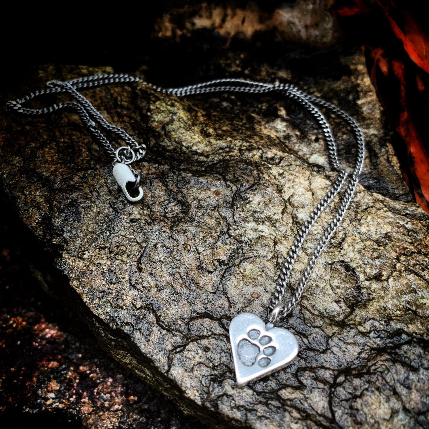Dog Lover or Cat Lover Necklace - Sterling Silver Choker Charm by Forged By Fire — view 2 of 3