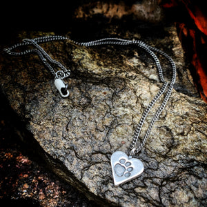 Dog Lover or Cat Lover Necklace - Sterling Silver Choker Charm by Forged By Fire — view 2 of 3