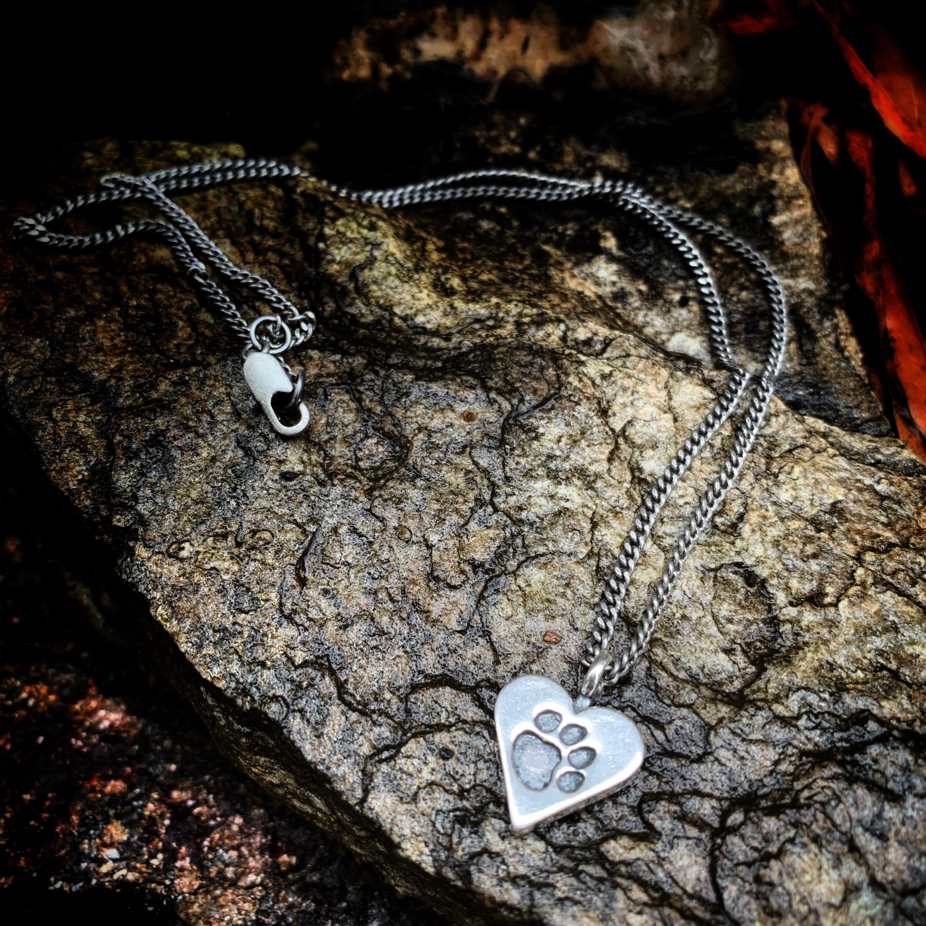 Dog Lover or Cat Lover Necklace - Sterling Silver Choker Charm by Forged By Fire — view 2 of 3