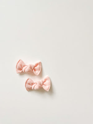 Blush Pink Ribbed Knot Bow by Boosh Baby image 1