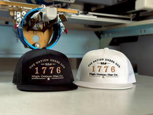 Alternate view of 1776 Black 7-Panel Hat by High Cotton Hat Co