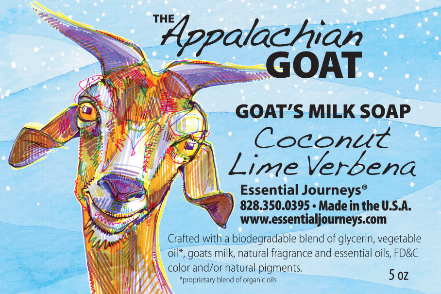 Coconut Lime Verbena Goats Milk Soap Slice 5 Oz. by Essential Journeys, natural skincare detail photo 4