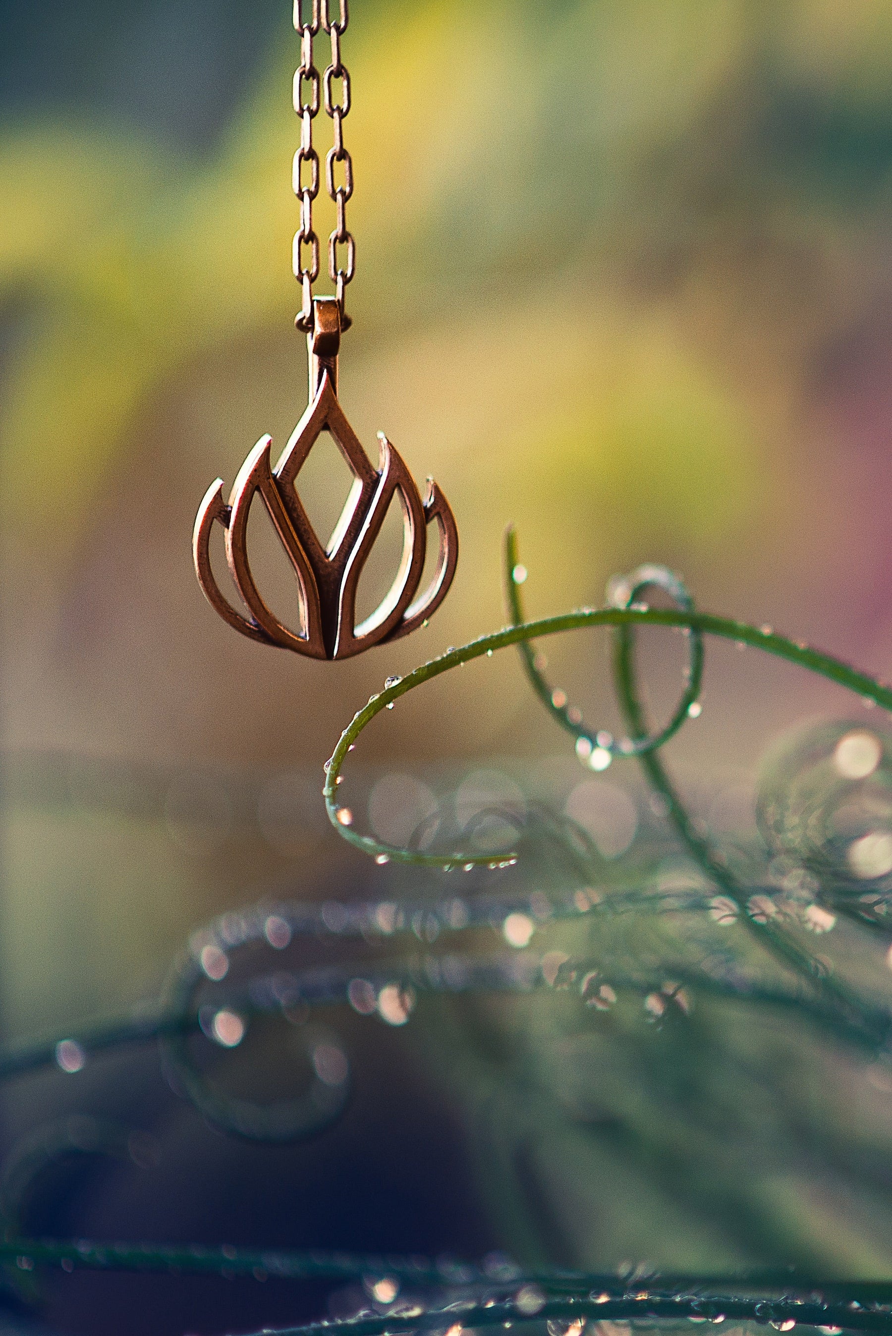 RENEWAL Lotus Flower of Grace Necklace - Bronze by Forged By Fire — view 2 of 5