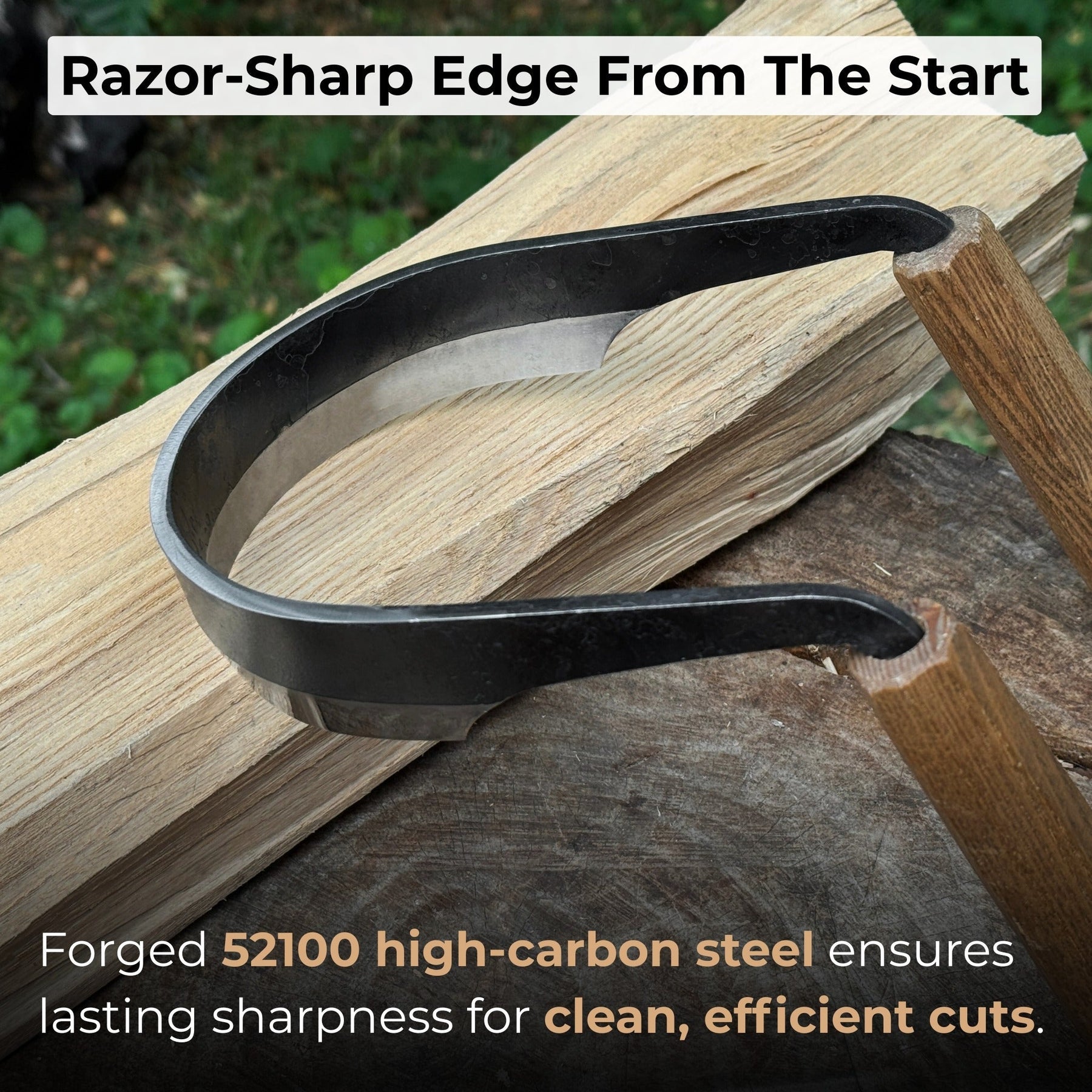 Inshave (Half-Rounded Drawknife), 13 cm (5.1 inches)