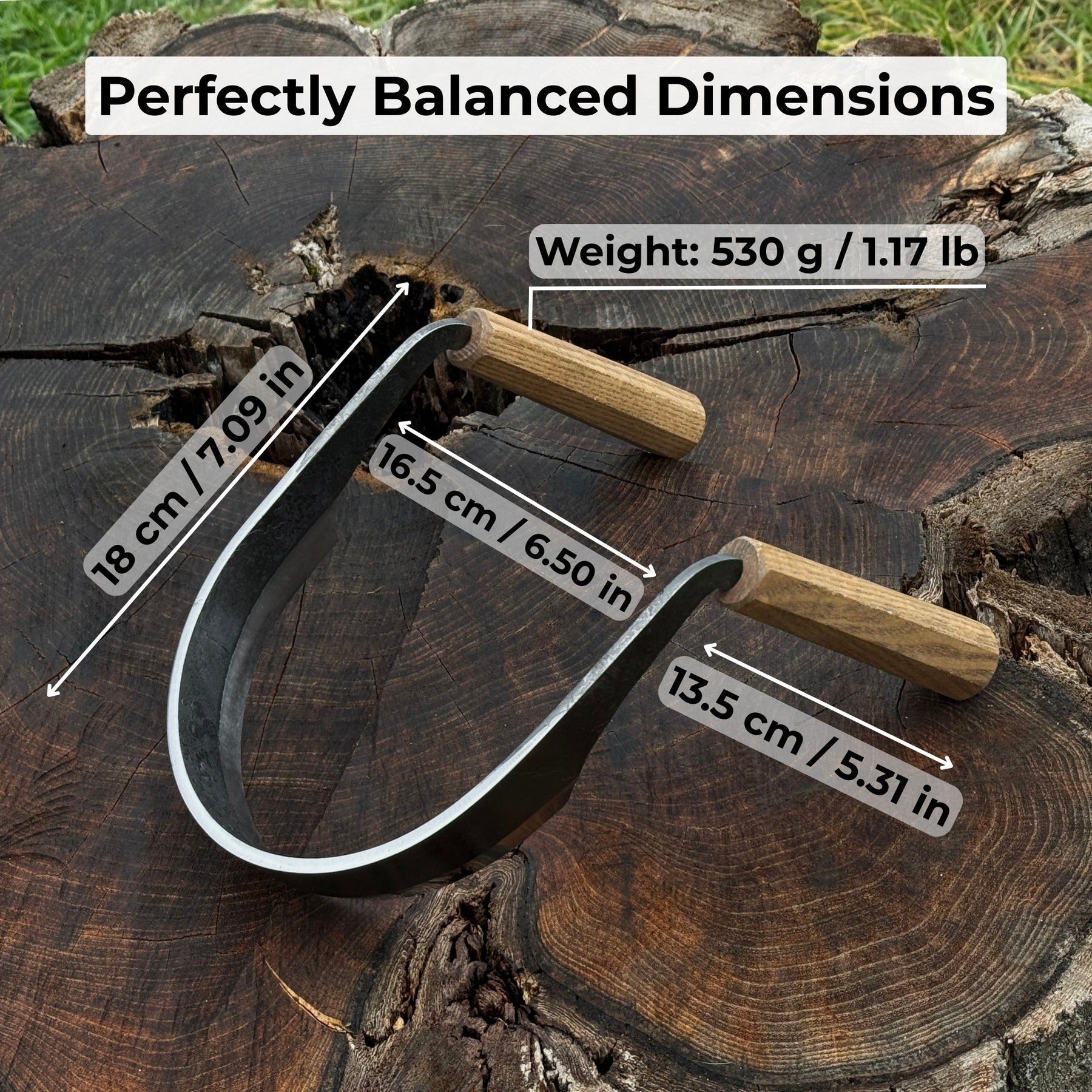 Inshave (Half-Rounded Drawknife), 16.5 cm (6.5 inches)