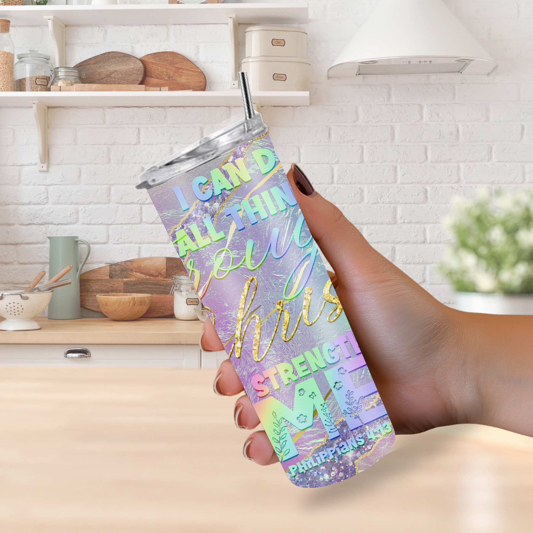 "I Can Do All Things Through Christ Who Strengthens Me" Philippians 4:13 20oz Tumbler
