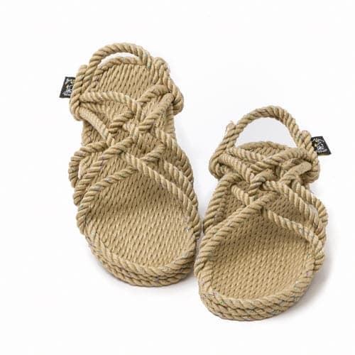 JC Disco Camel Sparkly Rope Sandals handmade rope sandals by Nomadic State of Mind, view 2