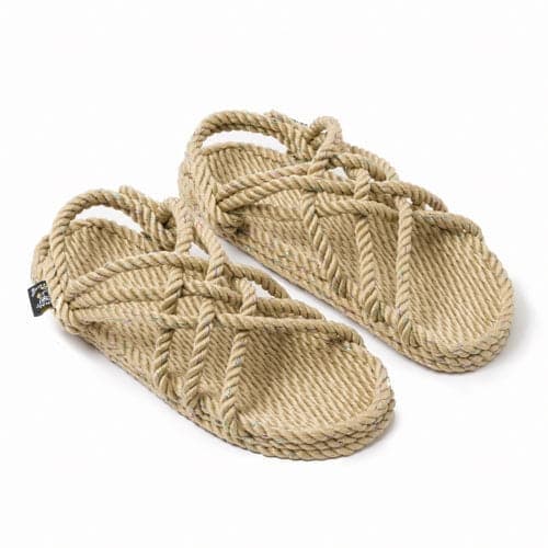 JC Disco Camel Sparkly Rope Sandals handmade rope sandals by Nomadic State of Mind, view 3