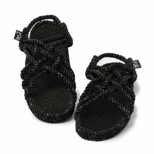 JC Disco Black Rope Sandals handmade rope sandals by Nomadic State of Mind