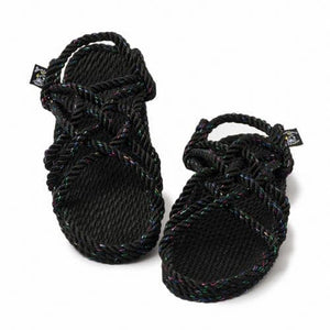 JC Disco Black Rope Sandals handmade rope sandals by Nomadic State of Mind