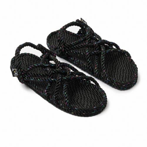 JC Disco Black Rope Sandals handmade rope sandals by Nomadic State of Mind, view 2