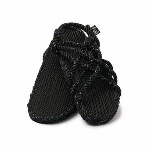JC Disco Black Rope Sandals handmade rope sandals by Nomadic State of Mind, view 3