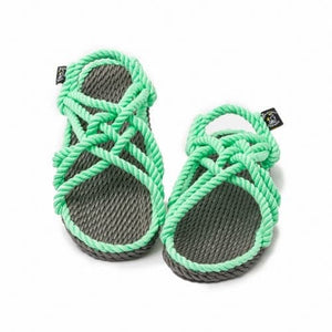 JC Gray Neon Green handmade rope sandals by Nomadic State of Mind