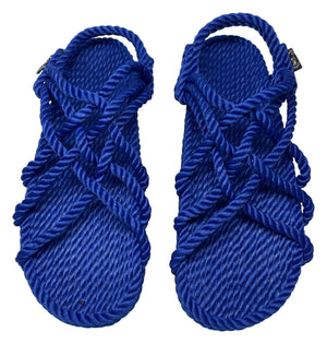 JC - Royal Blue handmade rope sandals by Nomadic State of Mind, view 2