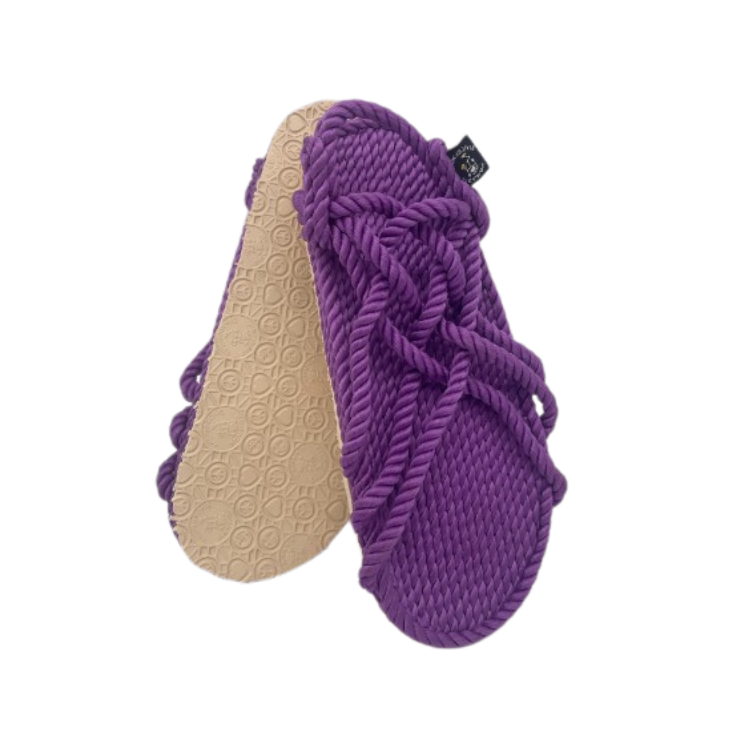 JC With Sole - Mulberry With Tan Sole handmade rope sandals by Nomadic State of Mind, view 3
