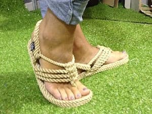 Jester Camel handmade rope sandals by Nomadic State of Mind, view 5
