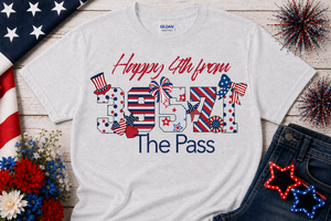Sublimated Zip Code T-Shirt Patriotic 4th of July