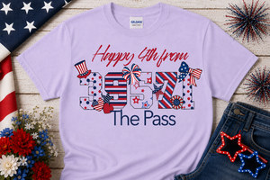 Sublimated Zip Code T-Shirt Patriotic 4th of July