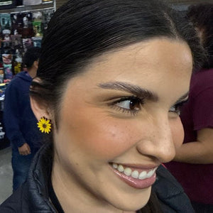 Kansas Sunflower Wooden Dangle Earrings | State Flower Jewelry