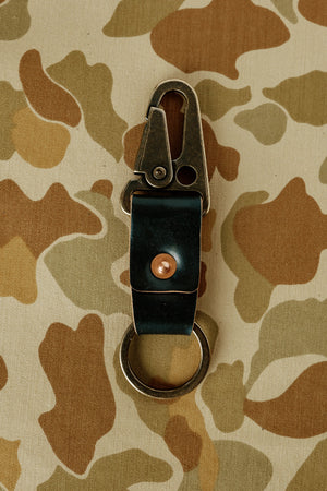 Key Clip - Black Horween Shell Cordovan