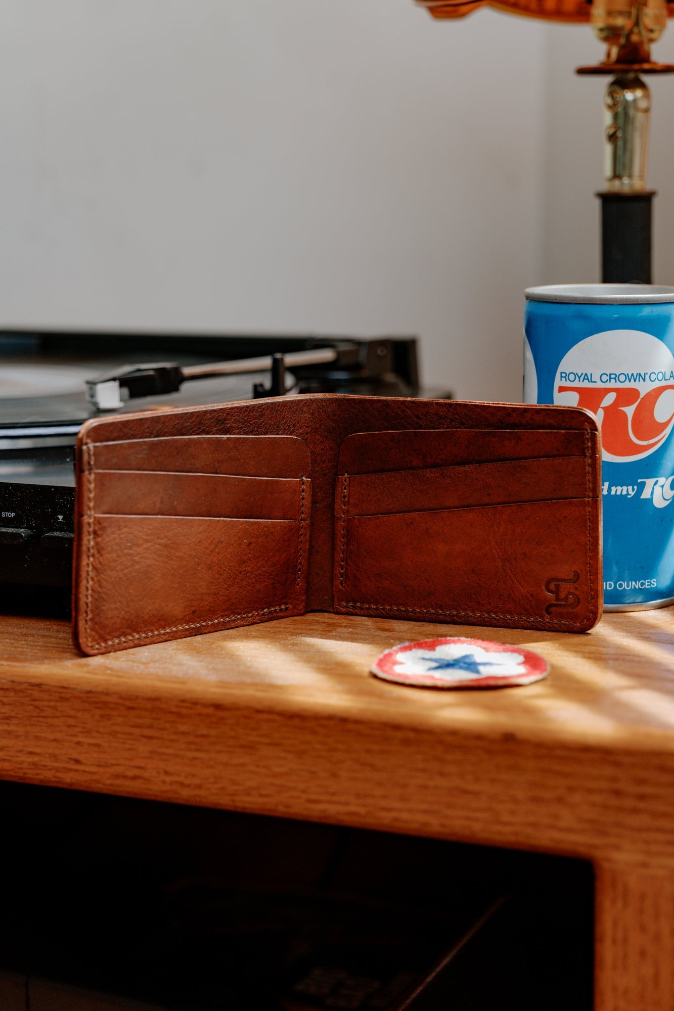 Klein Wallet - Cognac by Loyal Stricklin, handmade leather goods detail photo 3