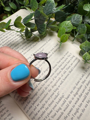 Kunzite Hello Kitty Adjustable Ring
