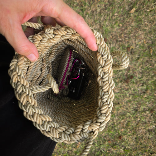 Kyiv Bag handwoven rope bag by Nomadic State of Mind, view 3