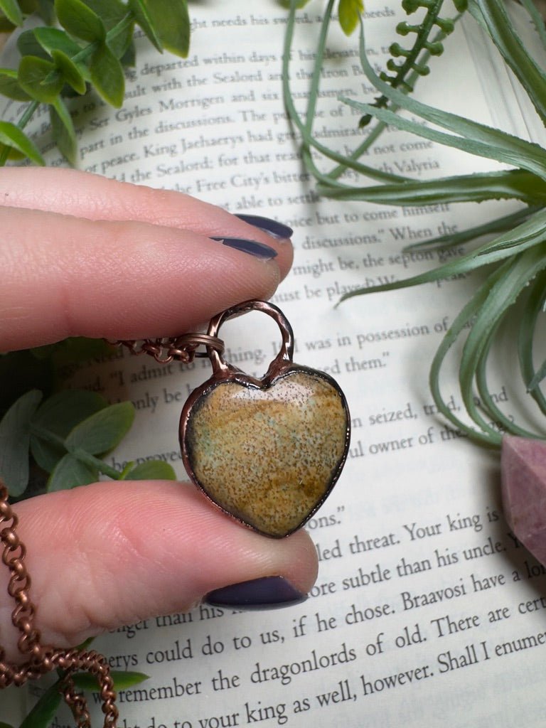 Landscape Jasper Heart Necklace