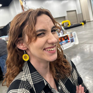 large Kansas Sunflower Wooden Earrings | State Flower Jewelry