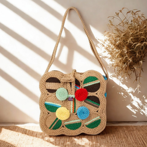 Large Rope Purse handwoven rope bag by Nomadic State of Mind