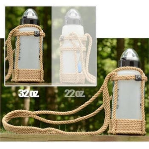 Large Water Bottle Holder – Camel handwoven rope bottle holder by Nomadic State of Mind, view 3