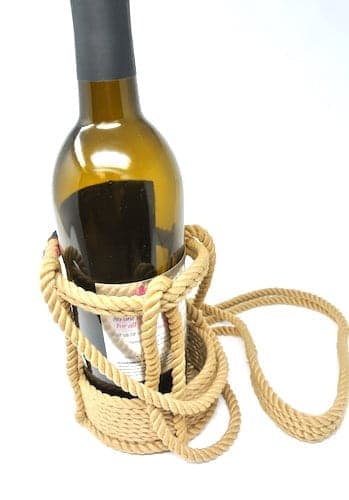 Large Water Bottle Holder – Camel handwoven rope bottle holder by Nomadic State of Mind, view 4