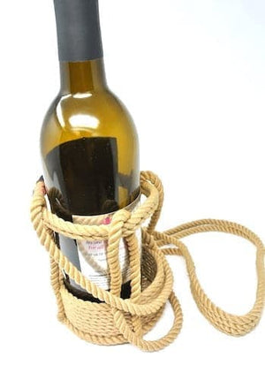Large Water Bottle Holder – Camel handwoven rope bottle holder by Nomadic State of Mind, view 4