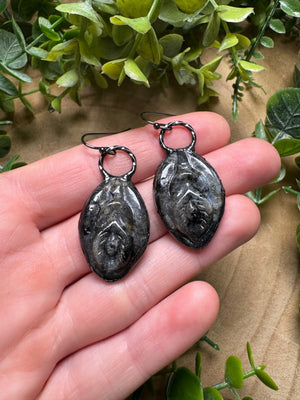 Larvikite Yoni Earrings