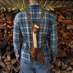 Leather Axe Case with Adjustable Straps
