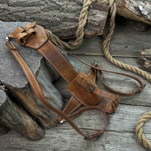Leather Axe Case with Adjustable Straps