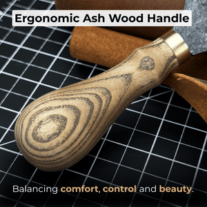 Leather Round (Half Moon) Knife, 10.5 cm (4.1 inches)