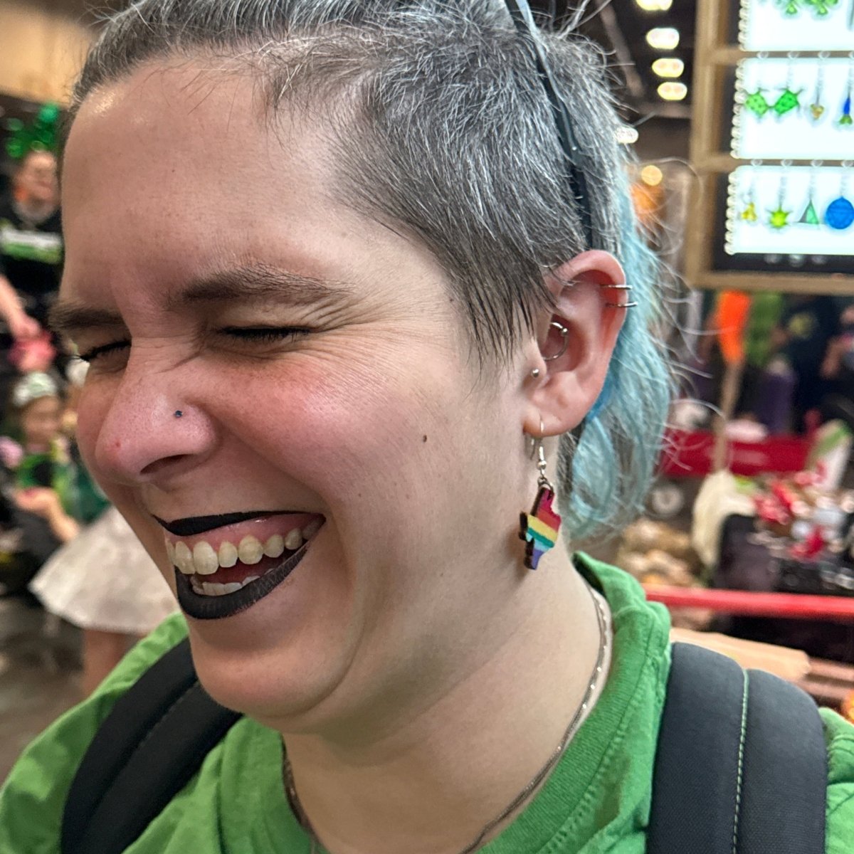 Texas LGBTQ Pride Wooden Earrings | Rainbow State Pride Jewelry