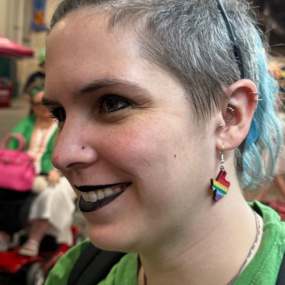 Texas LGBTQ Pride Wooden Earrings | Rainbow State Pride Jewelry