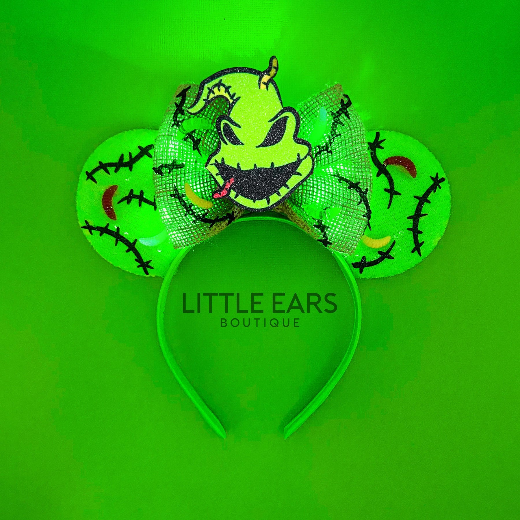 Light Up Slime Worms Ears by Little Ears Boutique, travel planning service main product photo