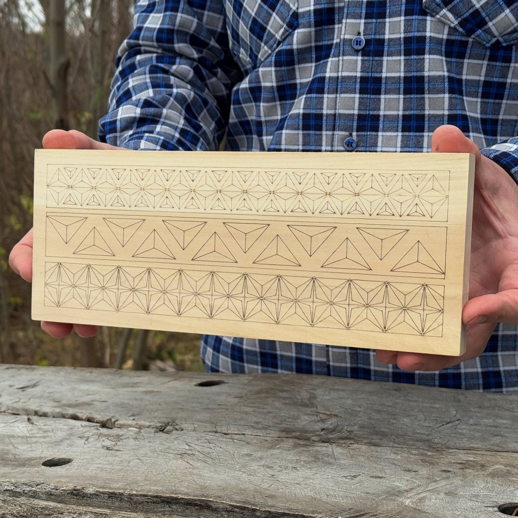 Linden Wood Carving Board with Pre-Drawn Pattern