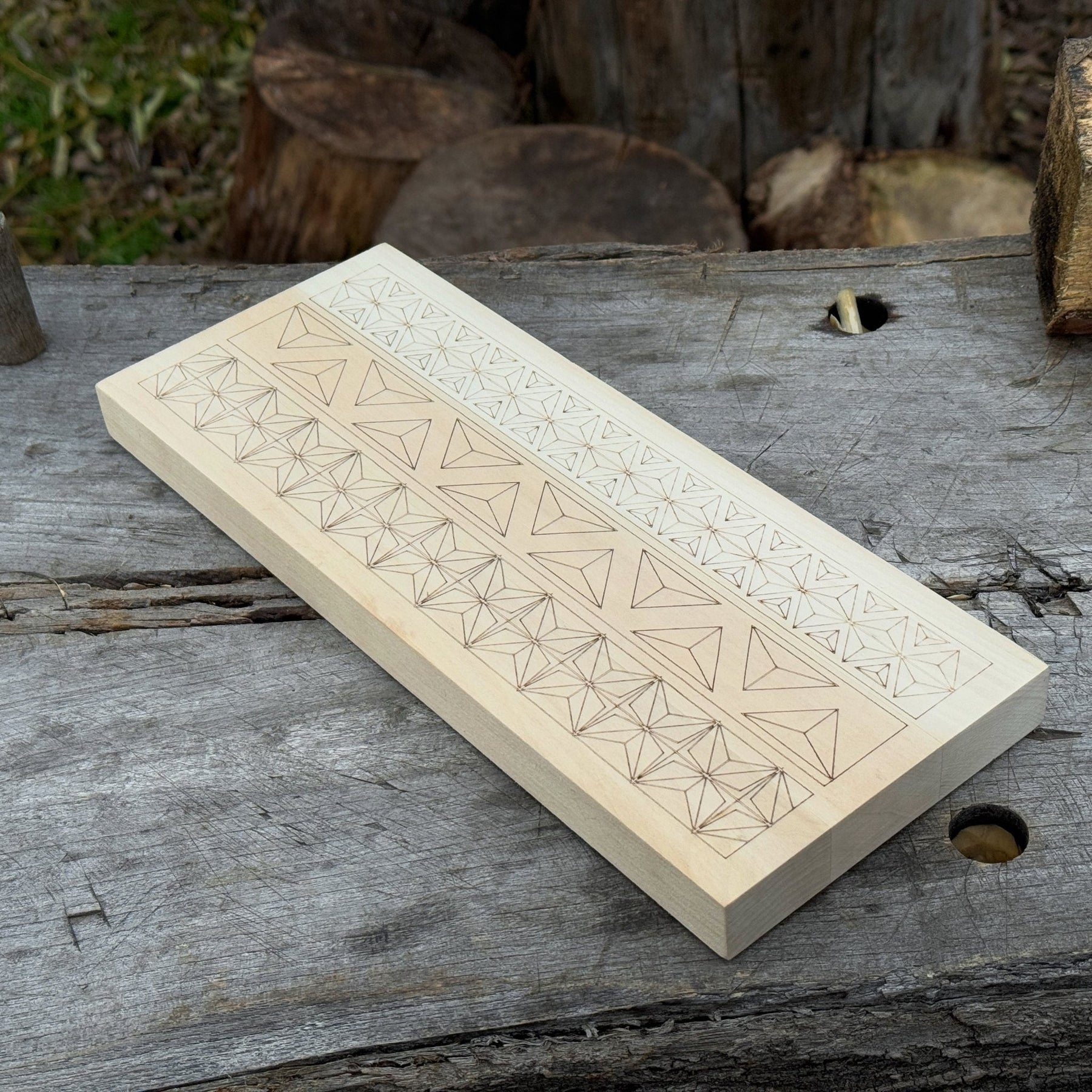 Linden Wood Carving Board with Pre-Drawn Pattern