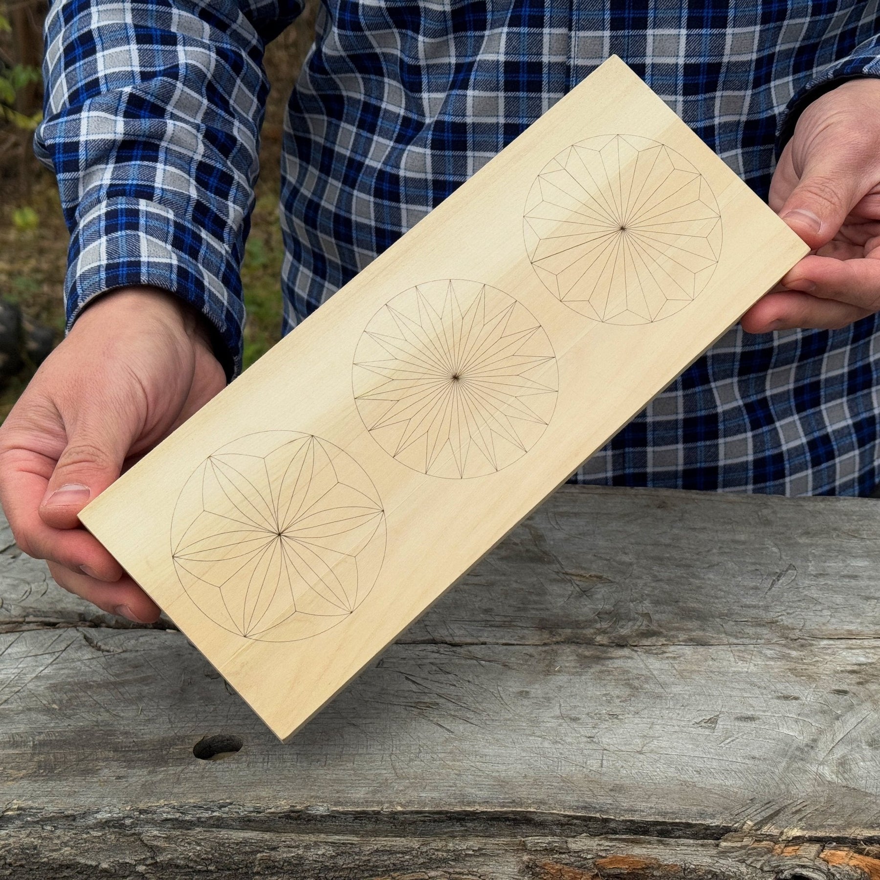 Linden Wood Carving Board with Pre-Drawn Pattern