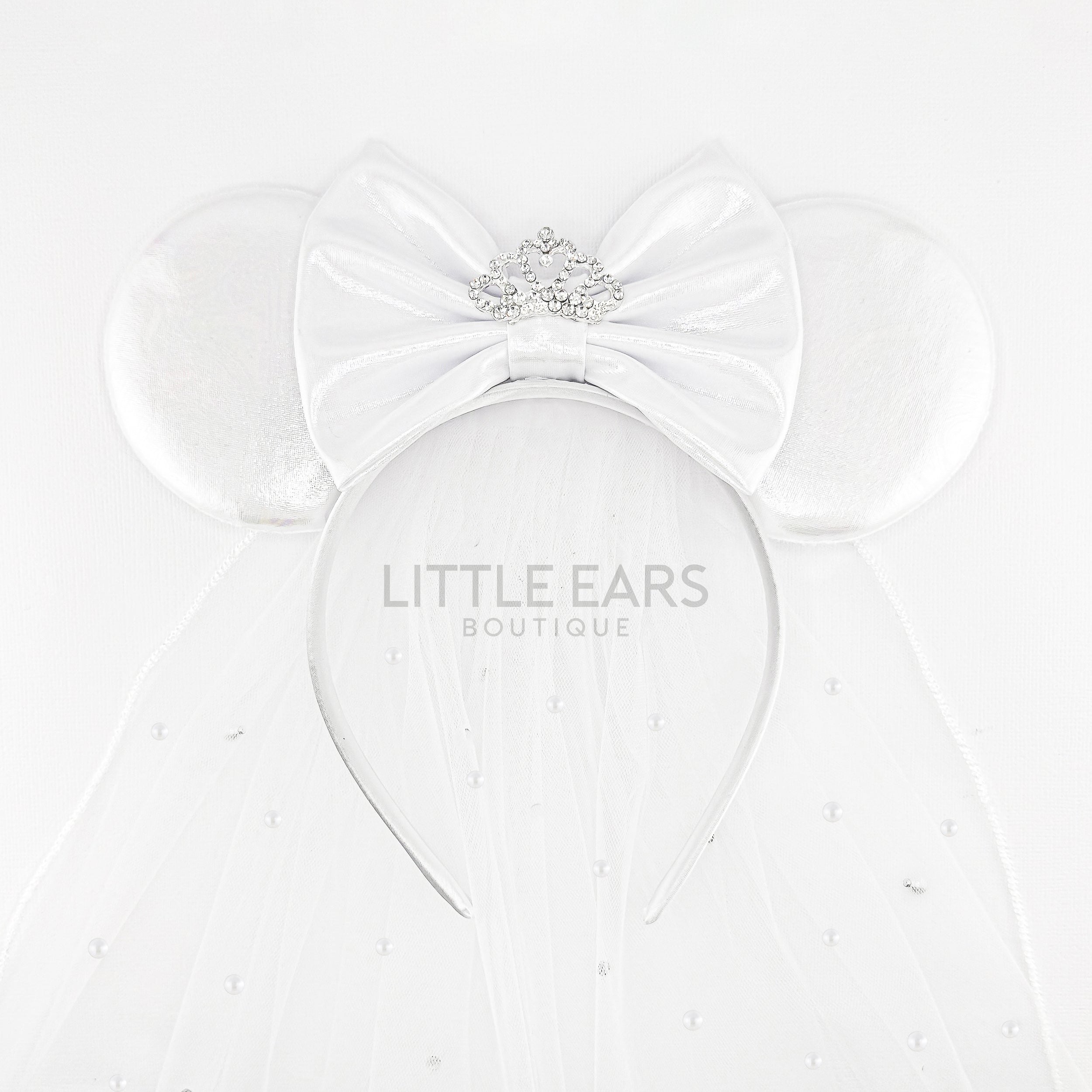 Simple bride wedding theme park ears by Little Ears Boutique