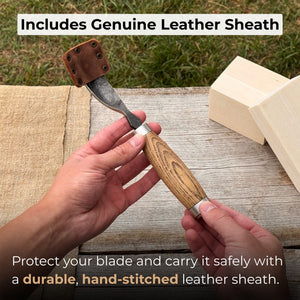 Long Bent (Curved) Gouge, 10 - 45 mm (0.4 - 1.8 inches)